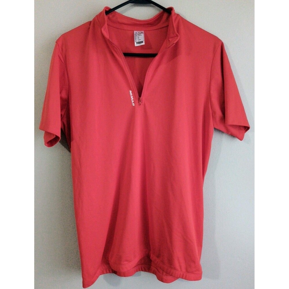 Decathlon, B-Twin Mens Red 1/4 Zip Cycling Top Size M (96-103cm)